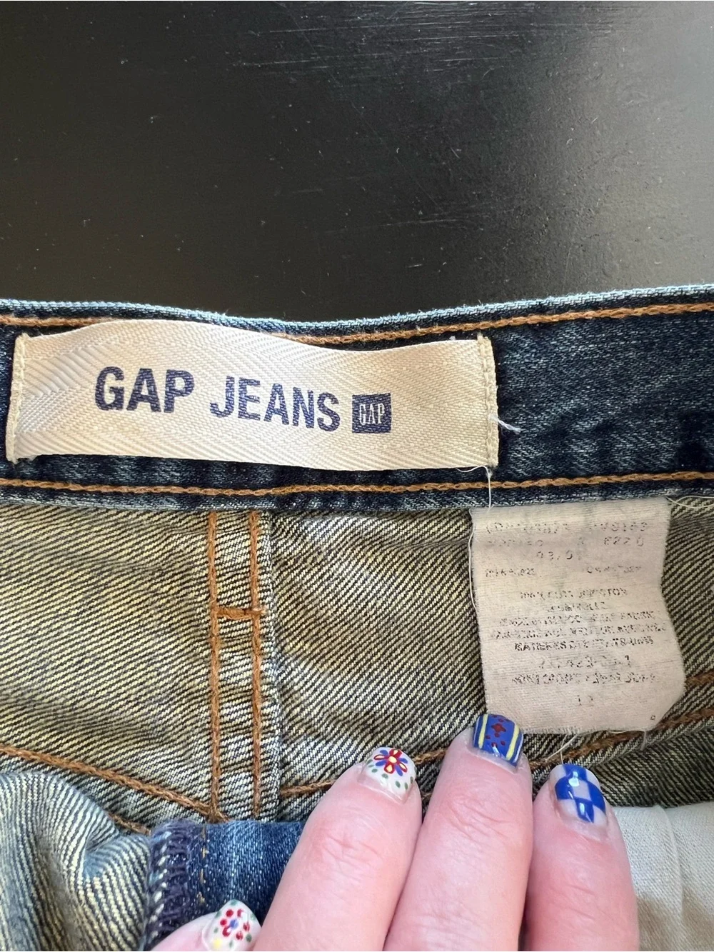 Gap Jeans Y2K Distressed Denim Mini Skirt Medium Wash